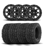 ITP Hurricane 12" Matte Black Wheels And Ultra Cross R-Spec Tires [27x10-12]