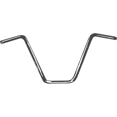 Emgo - 07-12505 - 1in. Street Ape Hanger 14in. Rise Handlebar, Chrome