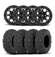ITP Hurricane 15" Matte Black Wheels And Blackwater Evolution Tires [30x10-15]