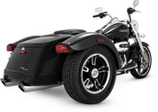 Vance And Hines Twin Slash Muffler 4in Round Slip On Exhaust Chrome With Fuelpak FP4