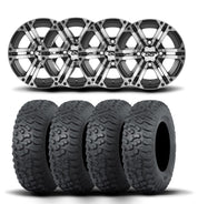 ITP SS212 12" Machined Black Wheels And Terra Hook Tires [26x11-12]