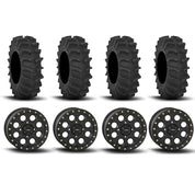 System 3 SB-7 Beadlock Matte Black 18" Wheels And XM310 Extreme Mud Tires [35x9.5-18]
