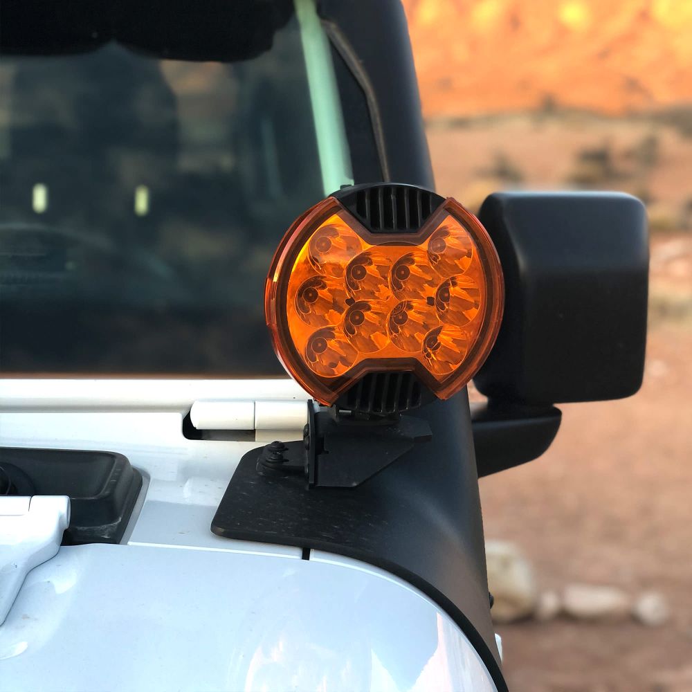KC HiLiTES 6" SlimLite LED - Light Shield - Amber 5104
