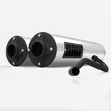 HMF Muffler Can-Am Maverick Turbo 15-17 Stainless Titan-QS Dual 3/4 Exhaust Blackout End Cap