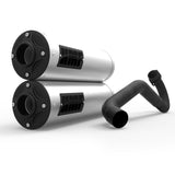 HMF Muffler Can-Am Maverick X3 17-25 Stainless Titan-QS Dual Full System Exhaust Blackout End Cap