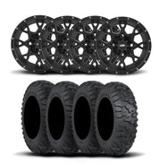 ITP Hurricane 15" Matte Black Wheels And Terra Claw Tires [30x10R-15]