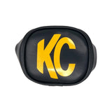 KC HiLiTES 3" Soft Vinyl Cover - Round - Pair - Black / Yellow KC Logo 5303