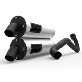 HMF Muffler Polaris RZR XP/4 Turbo/S 16-21 Stainless Titan-QS Dual Full System Exhaust Blackout End Cap