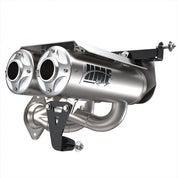 HMF Muffler Polaris RZR Pro R 22-24 Stainless Titan-QS Dual Slip On Exhaust Billet End Cap