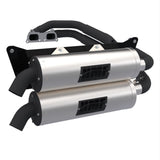 HMF Muffler Polaris RZR XP/4 1000 24-25 Stainless Titan-QS Dual Full System Exhaust Blackout End Cap