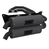 HMF Muffler Polaris RZR XP/4 1000 24-25 Gun Metal Titan-QS Dual Full System Exhaust Blackout End Cap