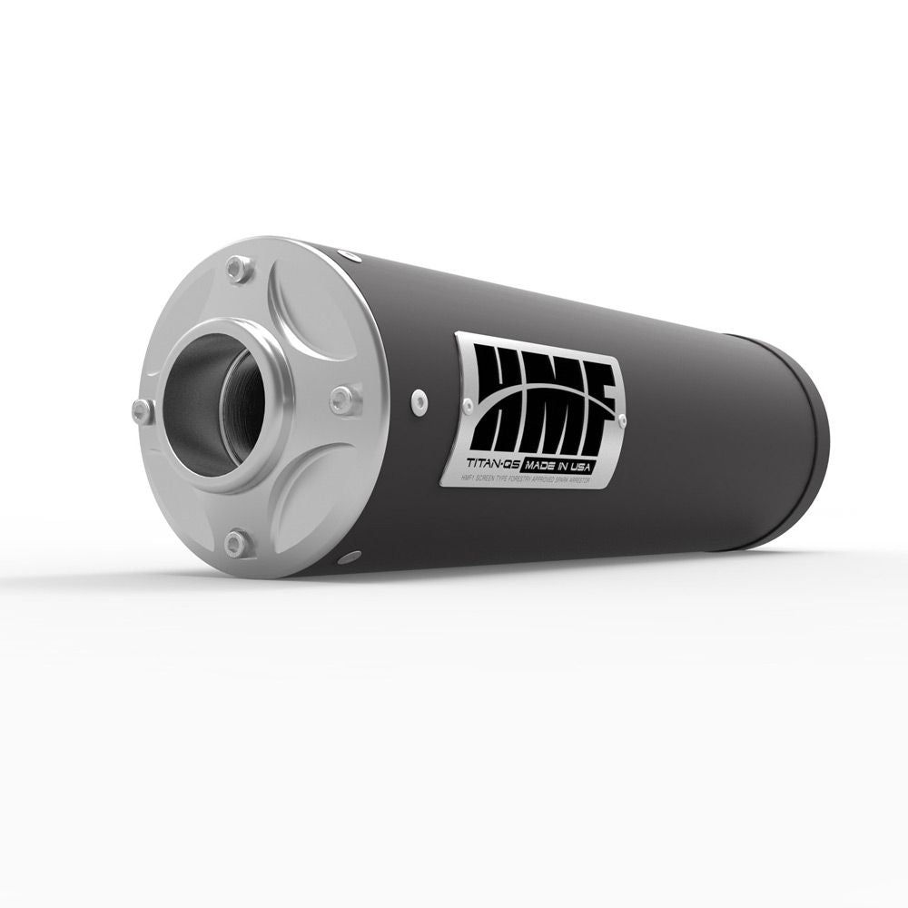 HMF Muffler Polaris XPedition 24-25 Gun Metal Titan-QS Slip On Exhaust Billet End Cap
