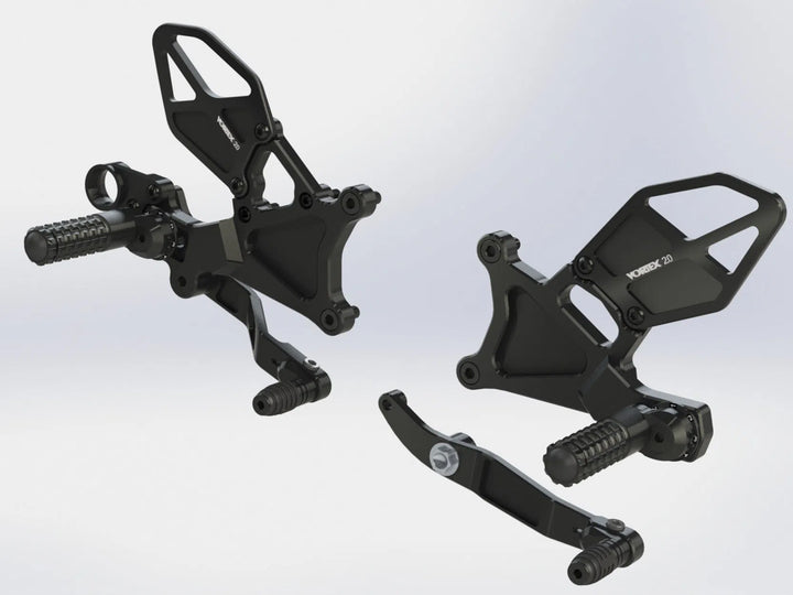 Vortex Racing Adjustable Rear Set Black - RS634K