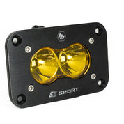 Baja Designs Auxiliary LED Light Pod Each Black Flush Mount S2 Sport Series Spot Pattern Baja Amber Lens Universal 541011