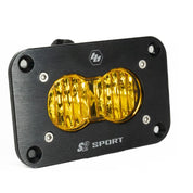 Baja Designs Auxiliary LED Light Pod Each Black Flush Mount S2 Sport Series Wide Cornering Pattern Baja Amber Lens Universal 541015