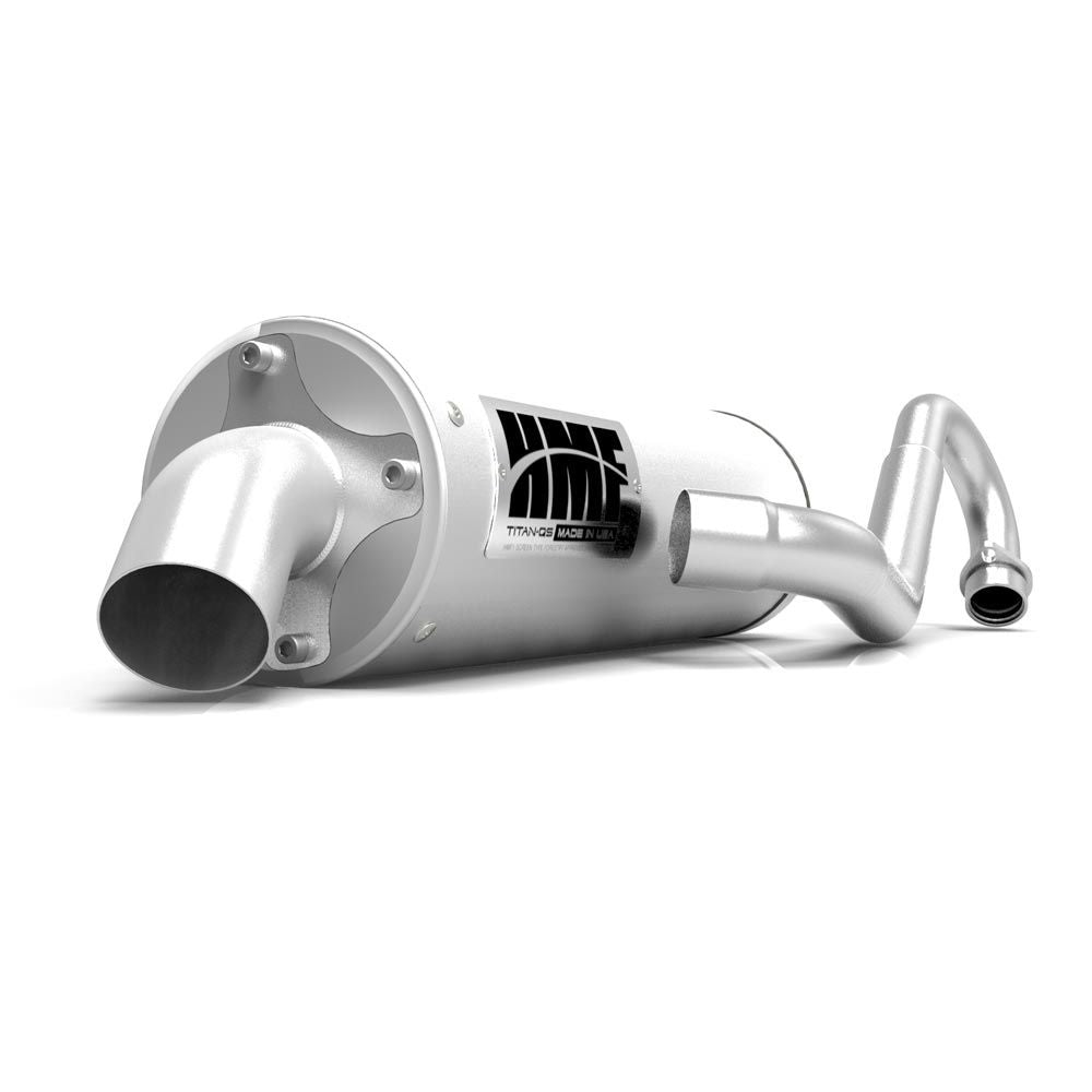 HMF Muffler Yamaha Grizzly/Kodiak 700 14-25 Stainless Titan-QS Full System Exhaust Billet End Cap