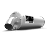 Silenciador HMF Yamaha Wolverine X2/X4 18-25, escape deslizante Titan-QS de acero inoxidable, tapa de extremo de palanquilla