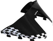 Powermadd Cobra Windshield Polaris Standard Chassis Black W/White Flags 11120