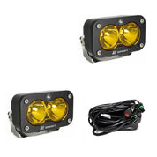 Baja Designs Auxiliary LED Light Pod Pair S2 Sport Series Spot Pattern Baja Amber Lens Universal 547811