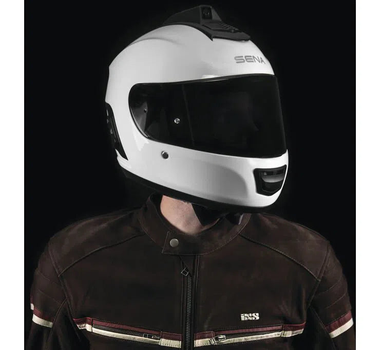 SENA Momentum Pro Dual Bluetooth Camera Helmet Glossy White LG MO-PRO-GW-L-01