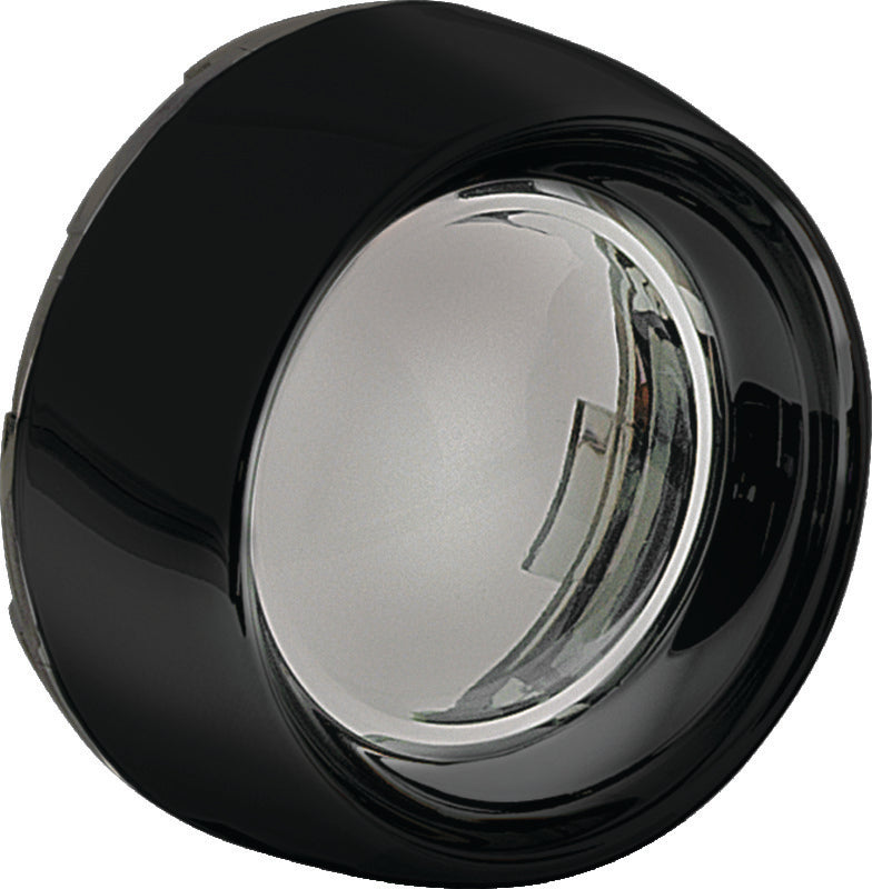 Kuryakyn Gloss Black Deep Dish Bezel For Bullet Turn Signals Smoke Lens 5480