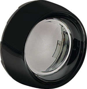 Kuryakyn Gloss Black Deep Dish Bezel For Bullet Turn Signals Smoke Lens 5480