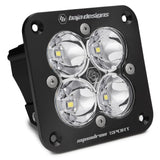 Baja Designs Auxiliary LED Light Pod Each Black Flush Mount Squadron Sport Series Spot Pattern Clear Lens Universal 551001