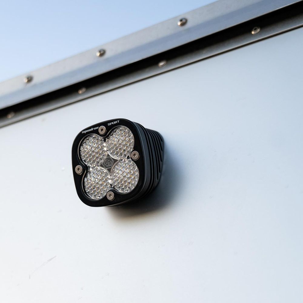 Baja Designs Auxiliary LED Light Pod Each Black Flush Mount Squadron Sport Series Work/Scene Pattern Clear Lens Universal 552006