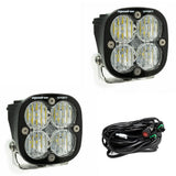 Baja Designs Auxiliary LED Light Pod Pair Squadron Sport Series Wide Cornering Pattern Clear Lens Universal 557805
