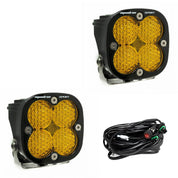 Baja Designs Auxiliary LED Light Pod Pair Squadron Sport Series Work/Scene Pattern Baja Amber Lens Universal 557816