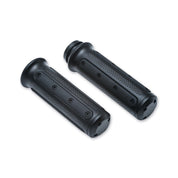 Kuryakyn Satin Black Heavy Industry Grips Throttle By Cable Pair Harley 82-2017