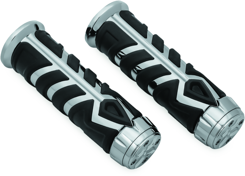 Kuryakyn Chrome Spear Grips For 7/8in Universal 5636