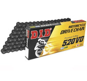 DID 520VO Professional O-Ring Chain 120 Links Natural for Street Motorcycle