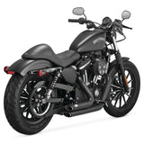 Vance & Hines 47229 Black Shortshots Staggered Exhaust Pipes 14-2017 Harley