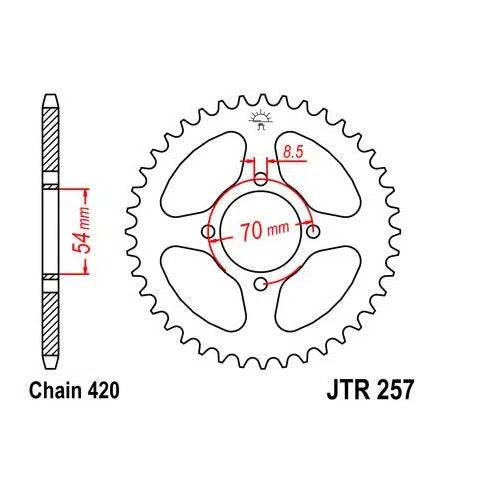 Steel Rear Sprocket 36T for Street HONDA C70 1980-1981