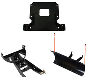 Denali Black UTV Snow Plow Kit For Polaris Ranger Crew XP 900 2013-2019