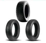 Kenda Set of Two KR20 Kanine Front Radial Tires [165/55V15] And One Rear Tire [225/50V15]
