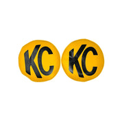 KC HiLiTES Cover; Retro 8" Vinyl Yellow w/ Black KC Soft (pr) 5801