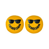 KC HiLiTES Cover; Retro 8" Vinyl Yellow w/ "THE ORIGINAL" Smiley Sunglasses (pr)