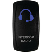 DragonFire Racing Laser-Etched Dual LED Switch - Intercom Radio On/Off - Blue - 04-0126