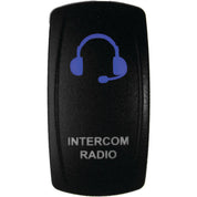 DragonFire Racing Laser-Etched Dual LED Switch - Intercom Radio On/Off - Blue - 04-0126