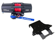 Viper V2 ATV Winch Kit 3500 lb Standard Spool With 40 Feet Green Synthetic Rope With Mount For Honda Rincon 650/680 2003-2005