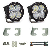 Baja Designs Fog Pocket Light Kit Squadron-R Sport Series Wide Cornering Pattern Clear Lens 587503