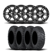 ITP SS212 14" Matte Black Wheels And Terra Claw Tires [27x9R-14]