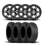 ITP SS212 14" Matte Black Wheels And Terra Claw Tires [27x9R-14]