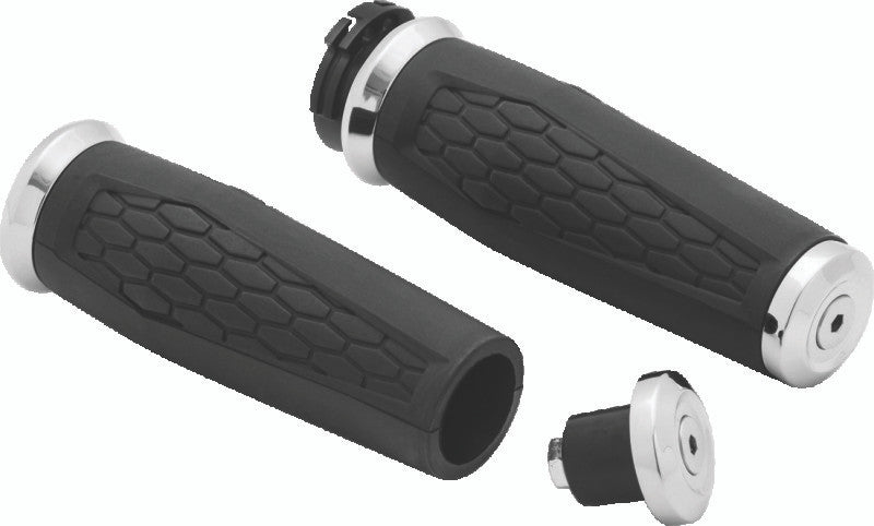 Kuryakyn Chrome Hex Grips Dual Cable 5920