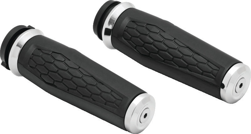 Kuryakyn Chrome Hex Grips Thottle-By-Wire 5922