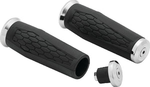 Kuryakyn Chrome Hex Grips 1in Universal 5926