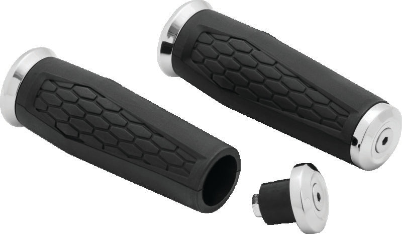 Kuryakyn Chrome Hex Grips 7/8in Universal 5928