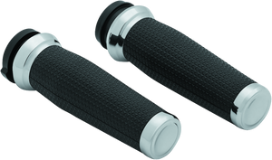 Kuryakyn Chrome Thresher Grips Throttle-By-Wire 5942